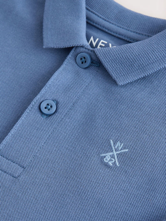 Bright Blue Short Sleeve Polo Shirt (3mths-7yrs)