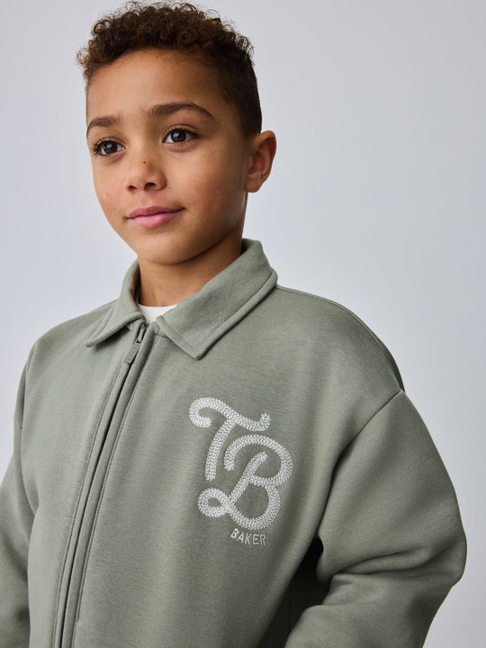 Baker by Ted Baker Green Varsity Jacket, T-Shirt and Shorts Set