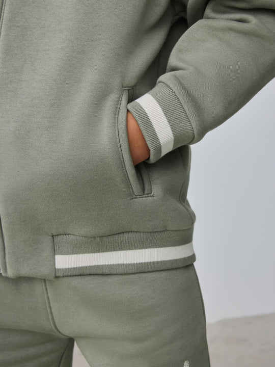 Baker by Ted Baker Green Varsity Jacket, T-Shirt and Shorts Set