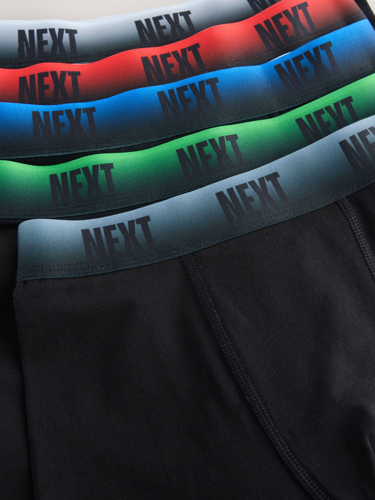 Black with Ombre Waistband Trunks 5 Pack (1.5-16yrs)