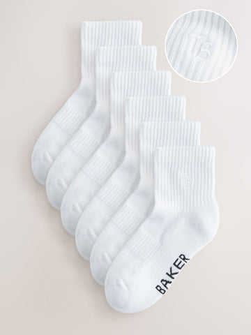 Baker by Ted Baker Ribbed Cushioned Sole Socks 6 Pack