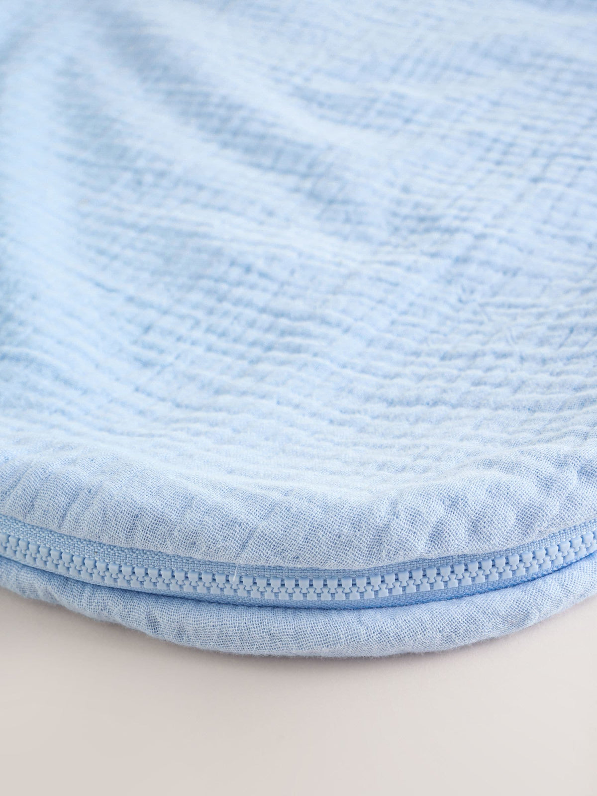 Blue Muslin 1 Tog Baby Sleep Bag