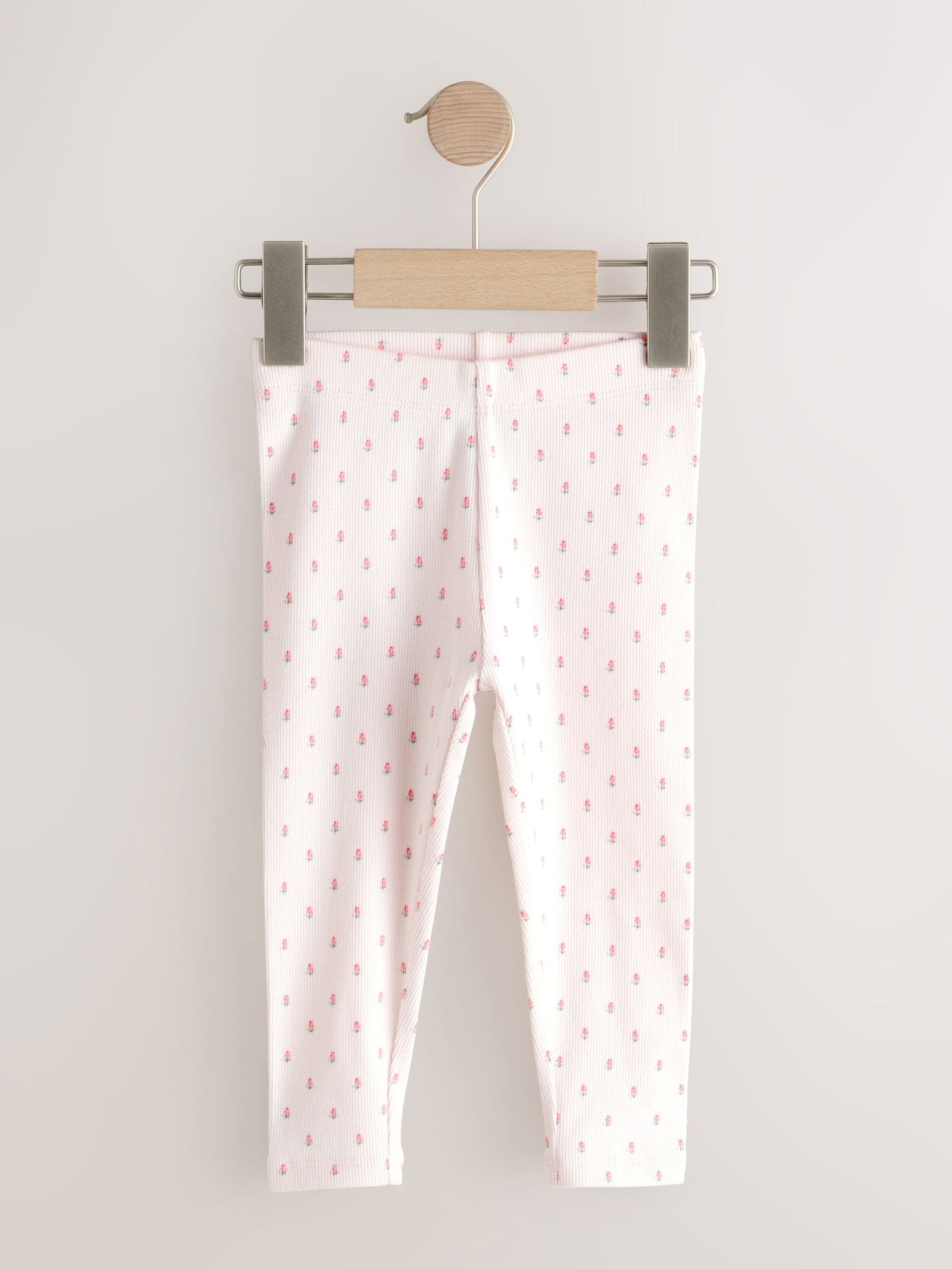 Pink Ribbed Leggings 5 Pack (3mths-7yrs)
