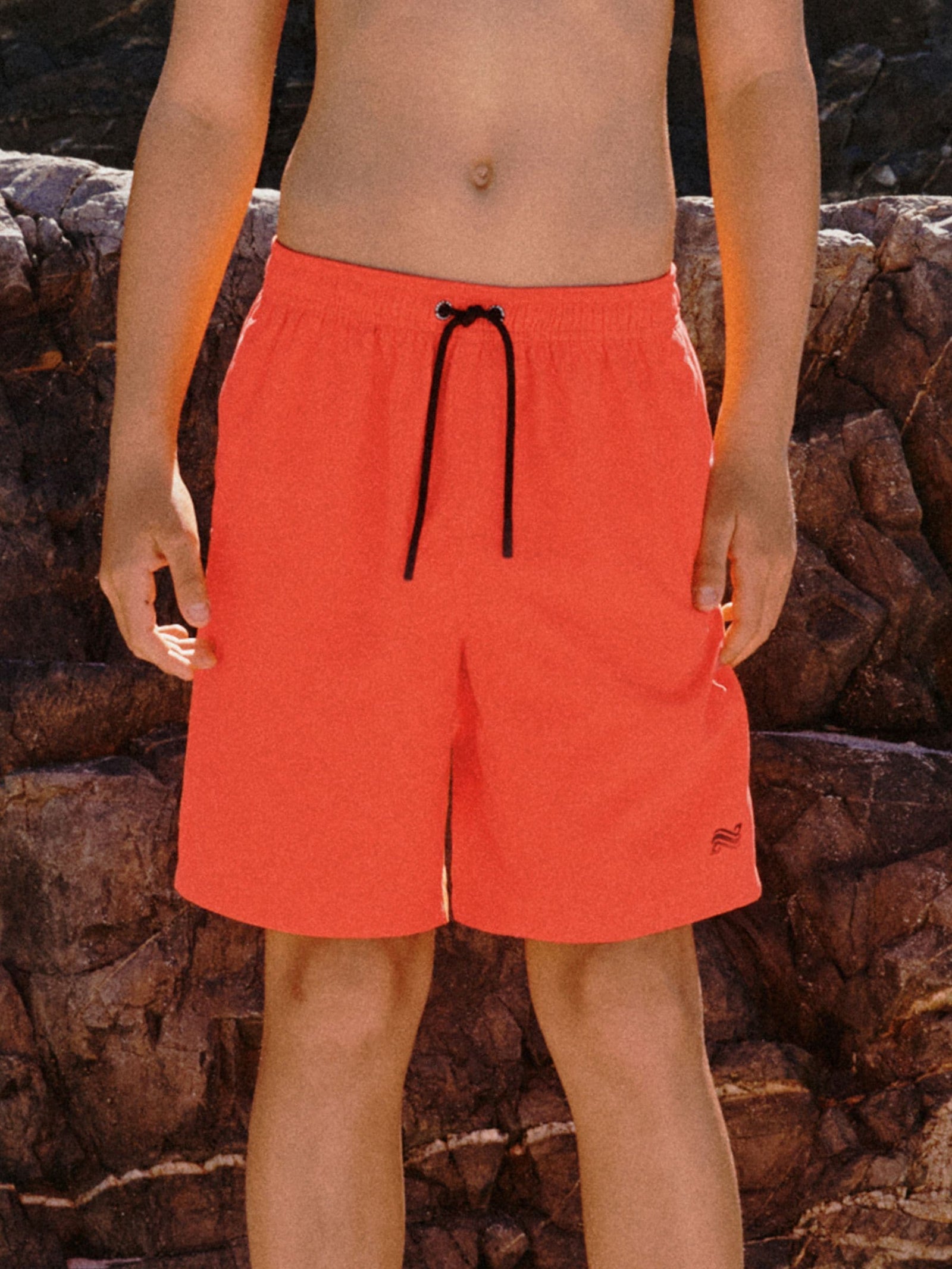 Orange Longer Length Swim Shorts (1.5-16yrs)