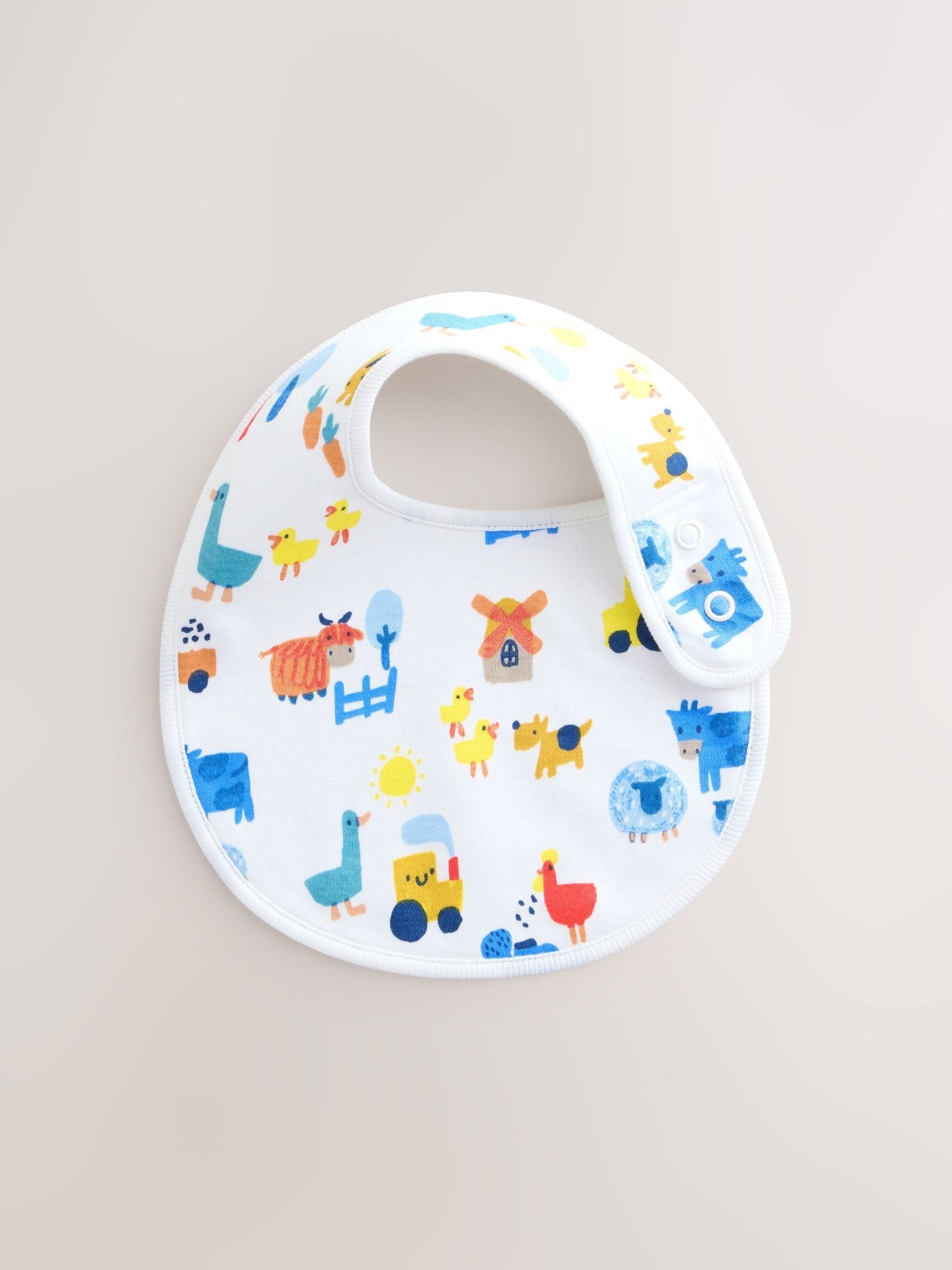 Multi Farm 5 Pack Baby Bibs