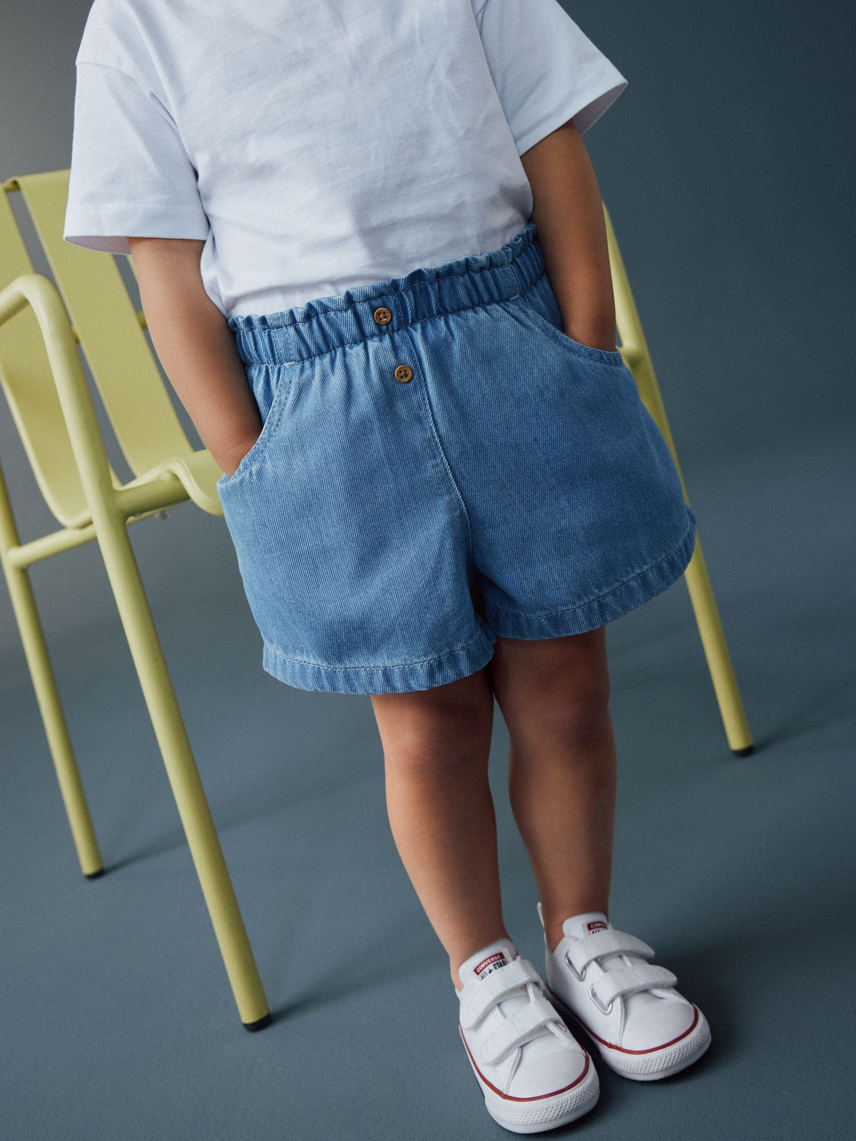 Mid Blue Denim Soft Denim Shorts (3mths-10yrs)