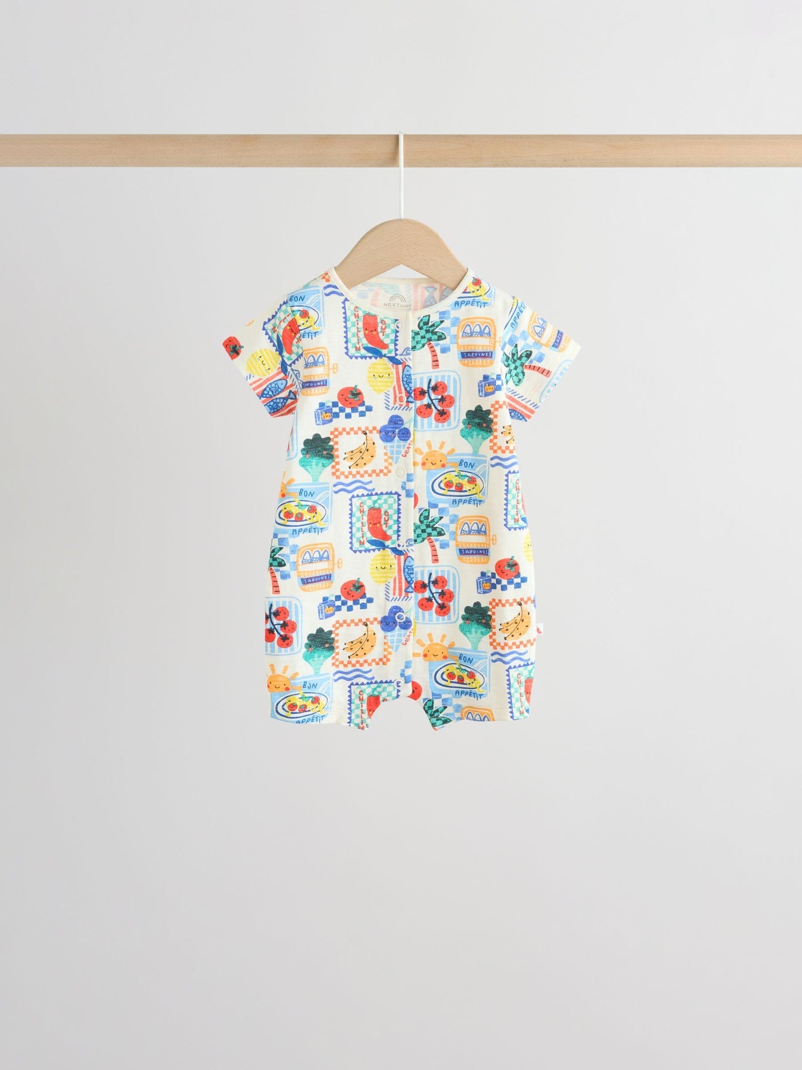 Tomato Print Jersey Baby Rompers 4 Pack
