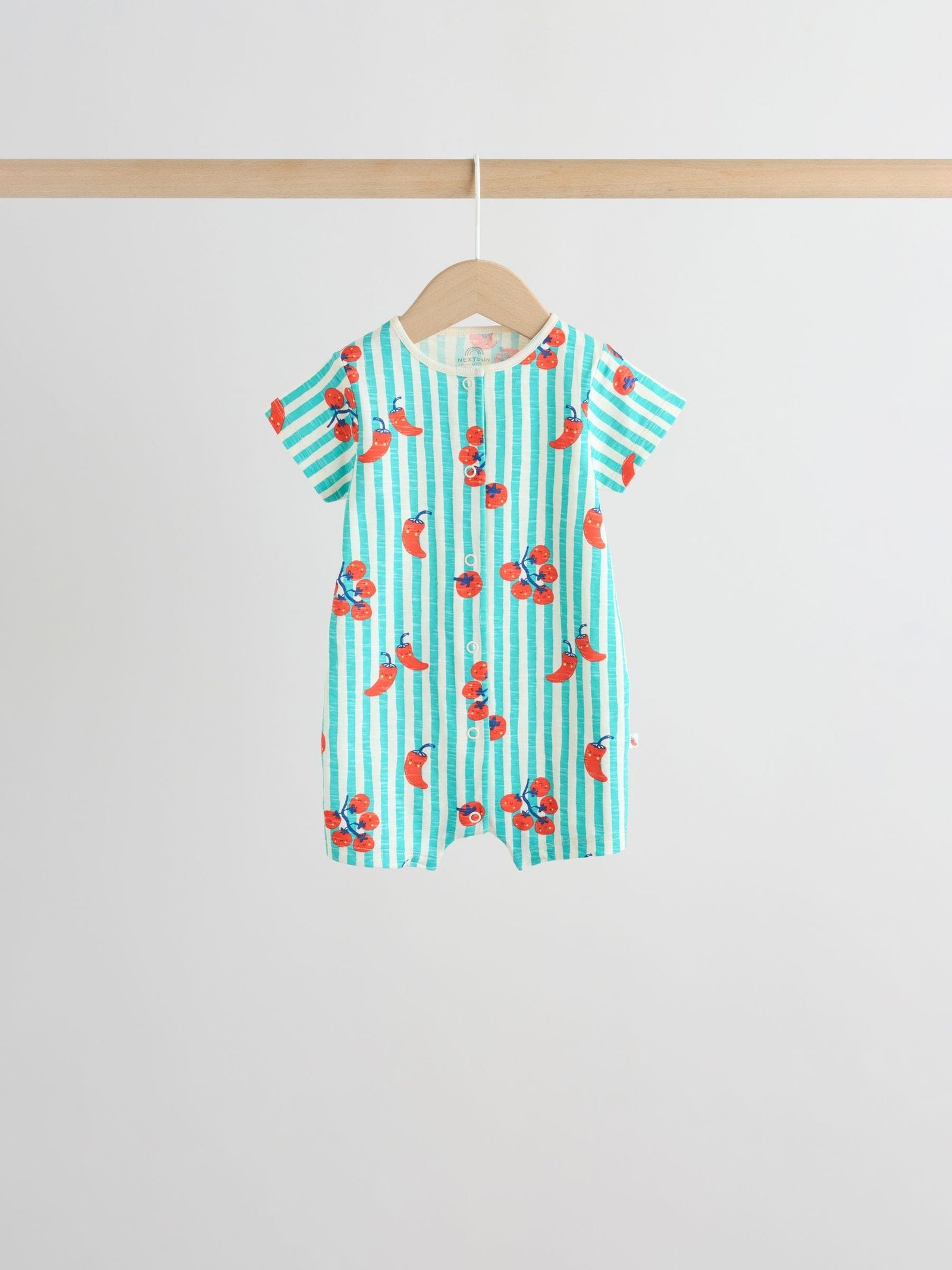 Tomato Print Jersey Baby Rompers 4 Pack