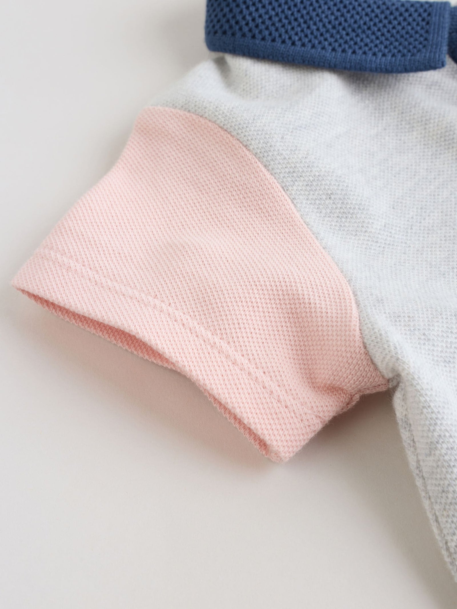 Grey colourblock Smart Collar Baby Rompers 2 Pack