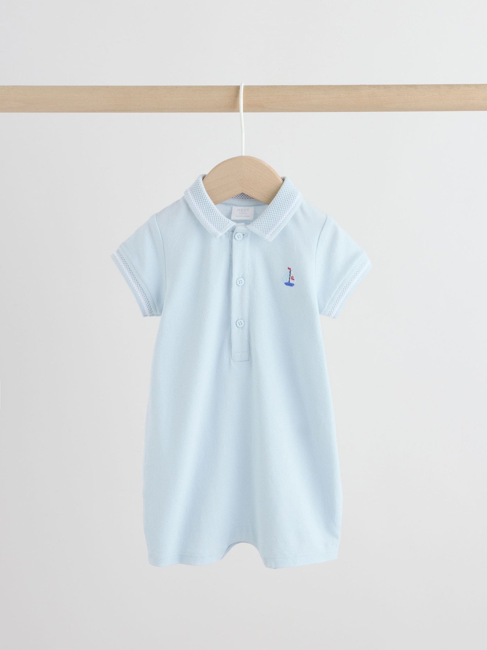 Grey colourblock Smart Collar Baby Rompers 2 Pack