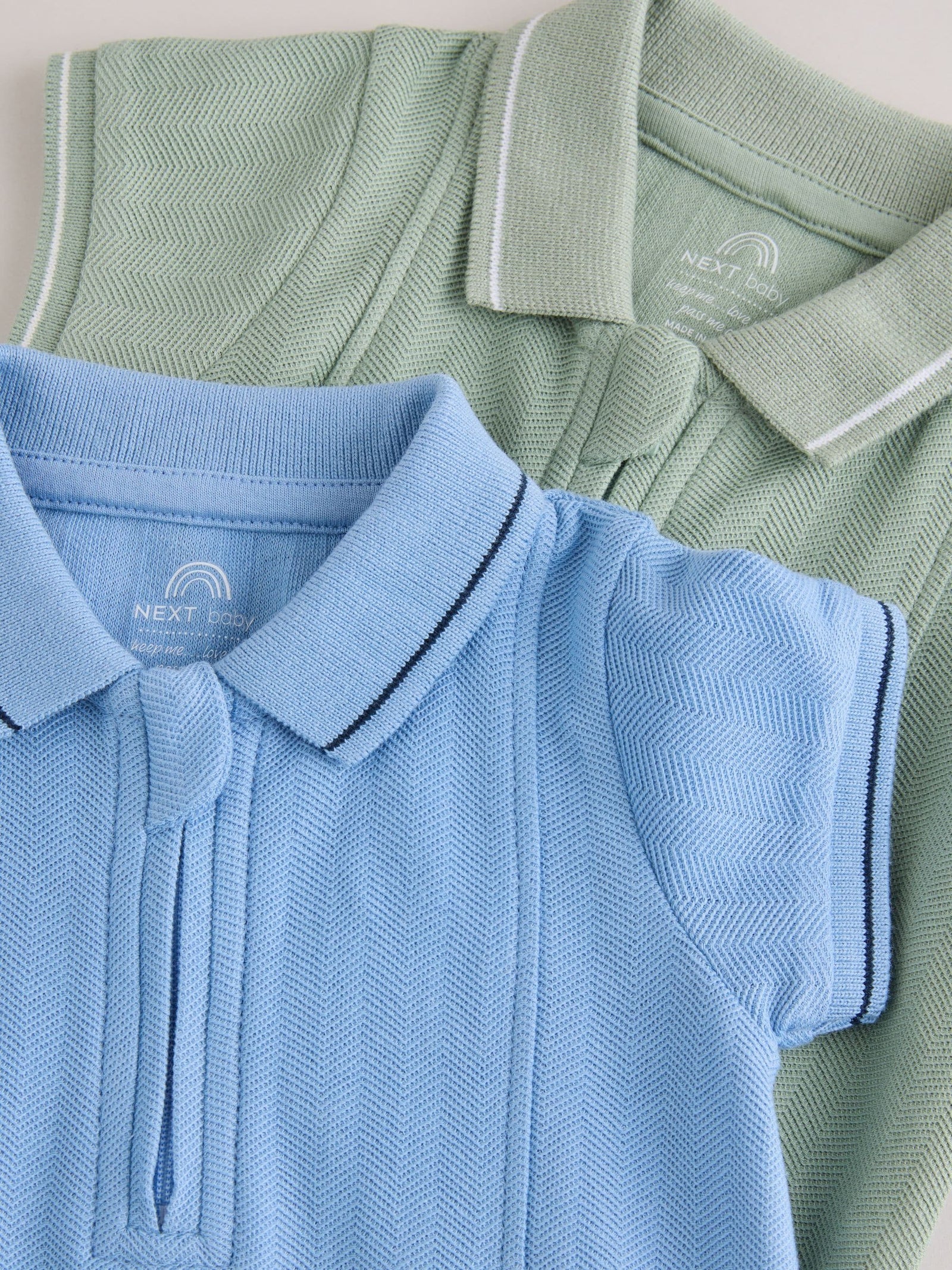 Blue/Green Smart Collar Baby Rompers 2 Pack