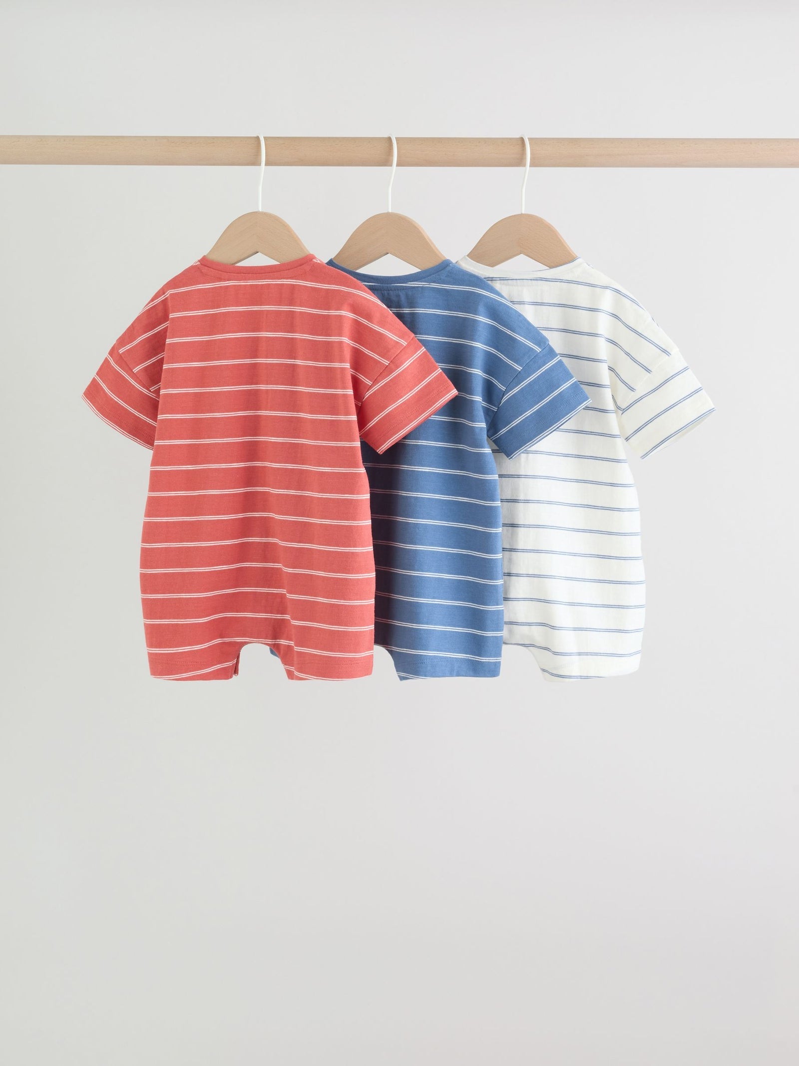 Stripe Jersey Baby Rompers 3 Pack