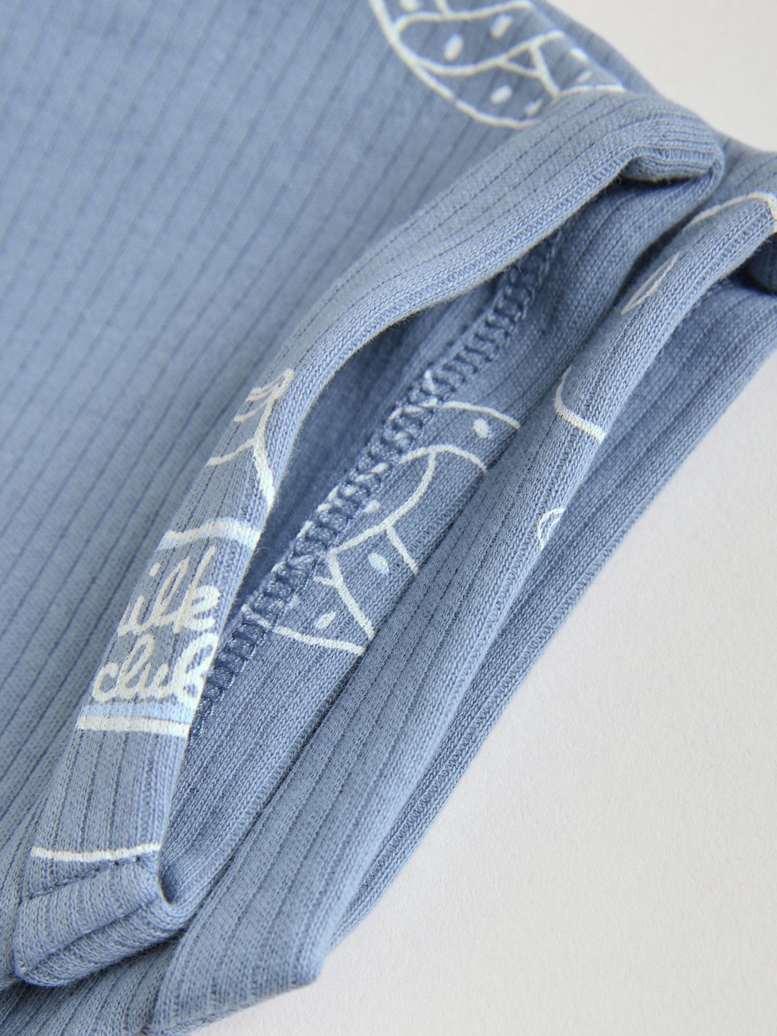 Blue/Neutral 100% Cotton Baby Rompers 4 Pack