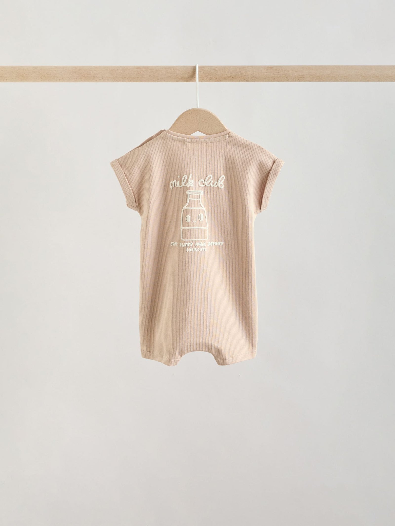 Blue/Neutral 100% Cotton Baby Rompers 4 Pack