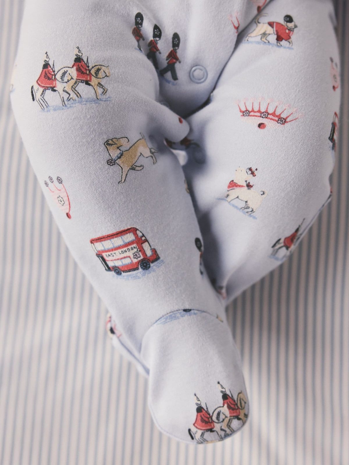 Blue Cath Kidston London Baby Sleepsuit