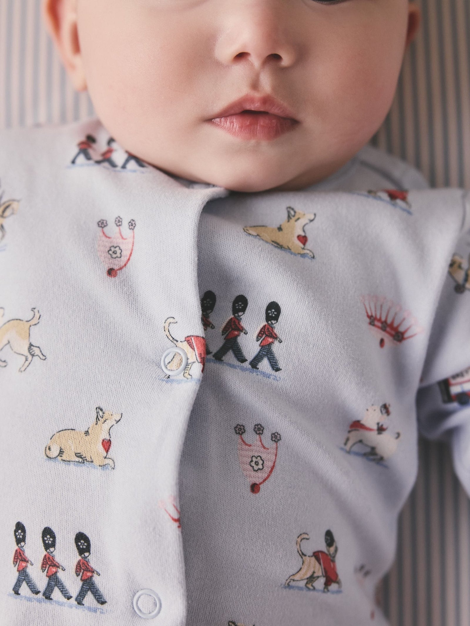 Blue Cath Kidston London Baby Sleepsuit