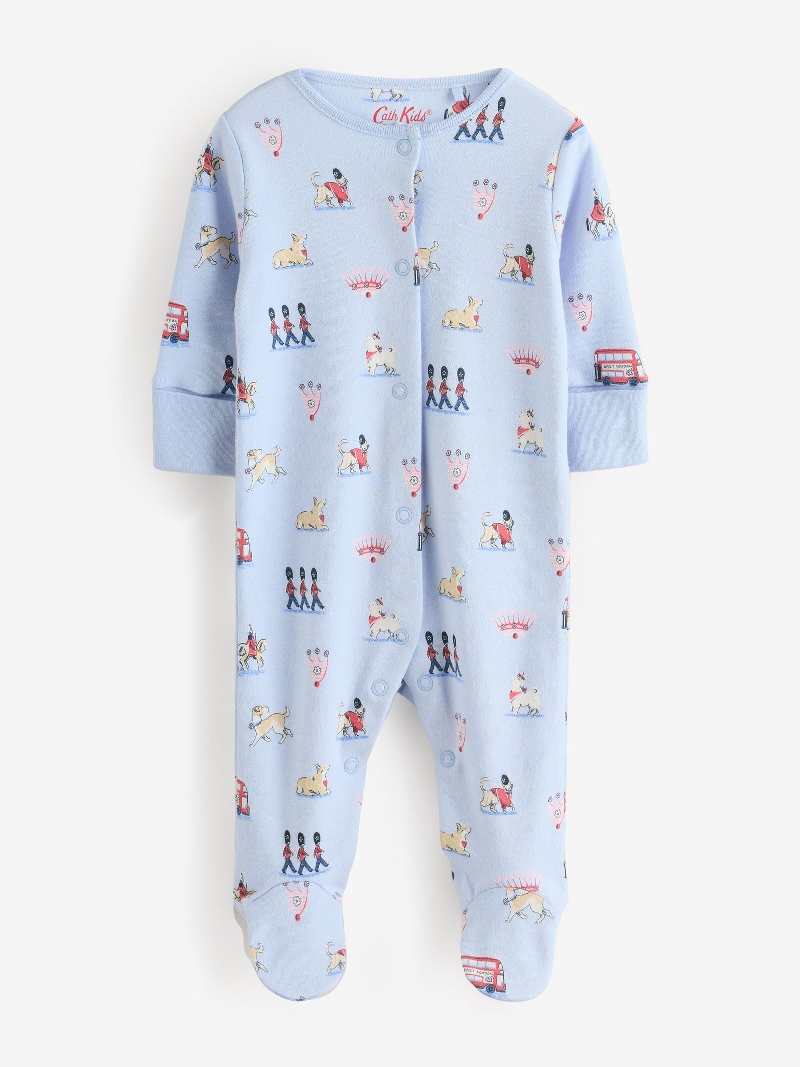 Blue Cath Kidston London Baby Sleepsuit