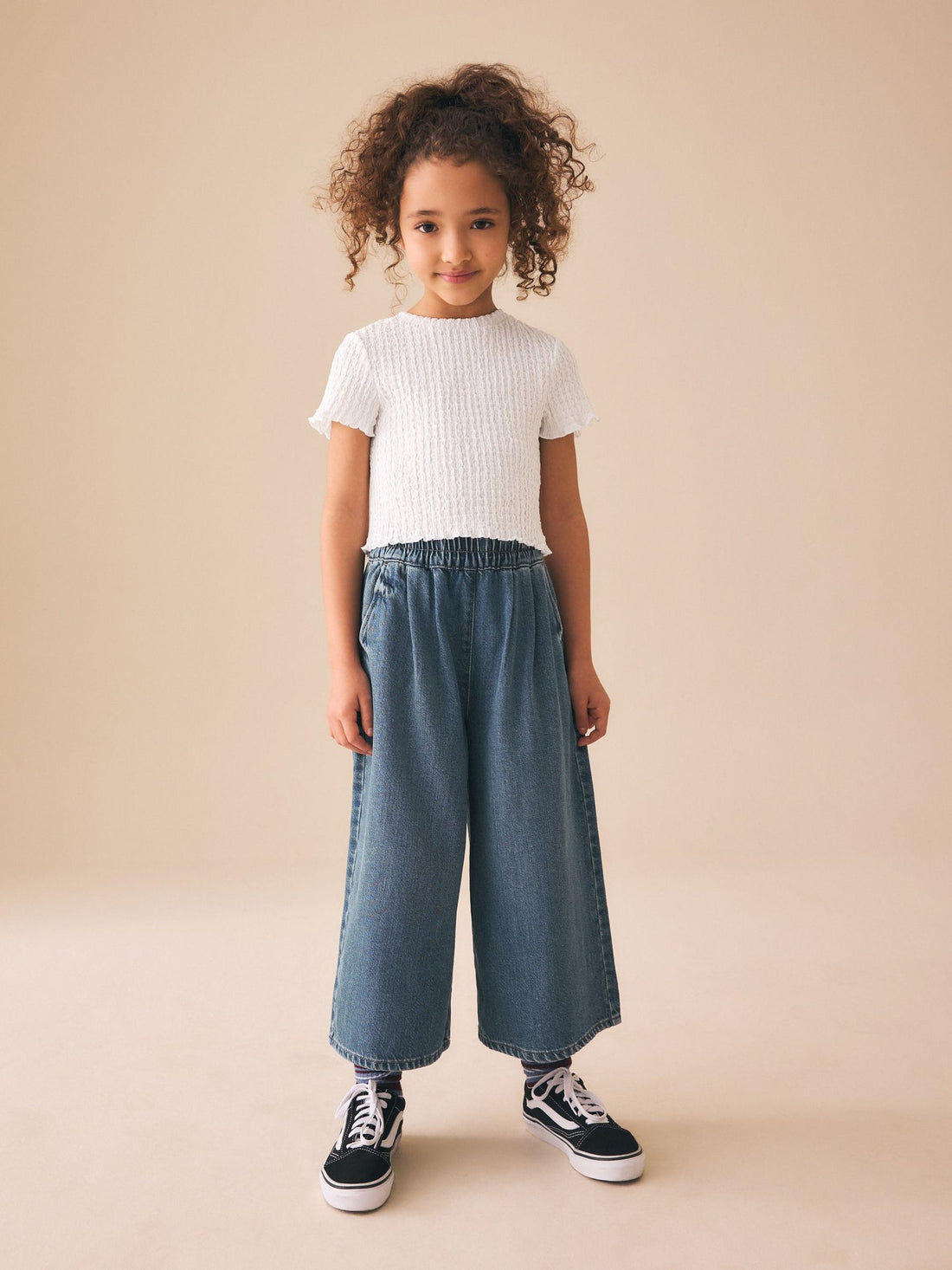 White Textured T-Shirt (3-16yrs)