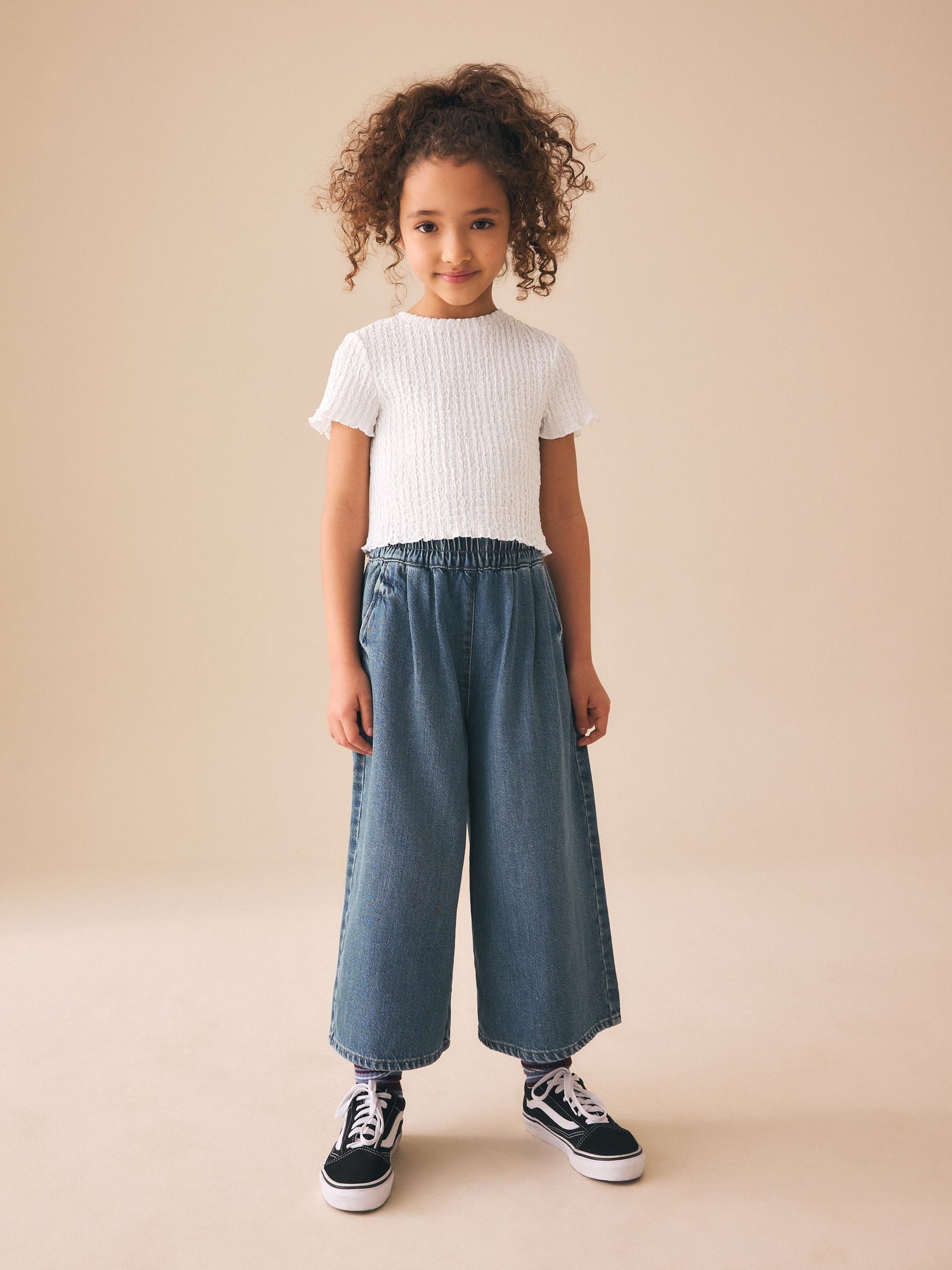 White Textured T-Shirt (3-16yrs)