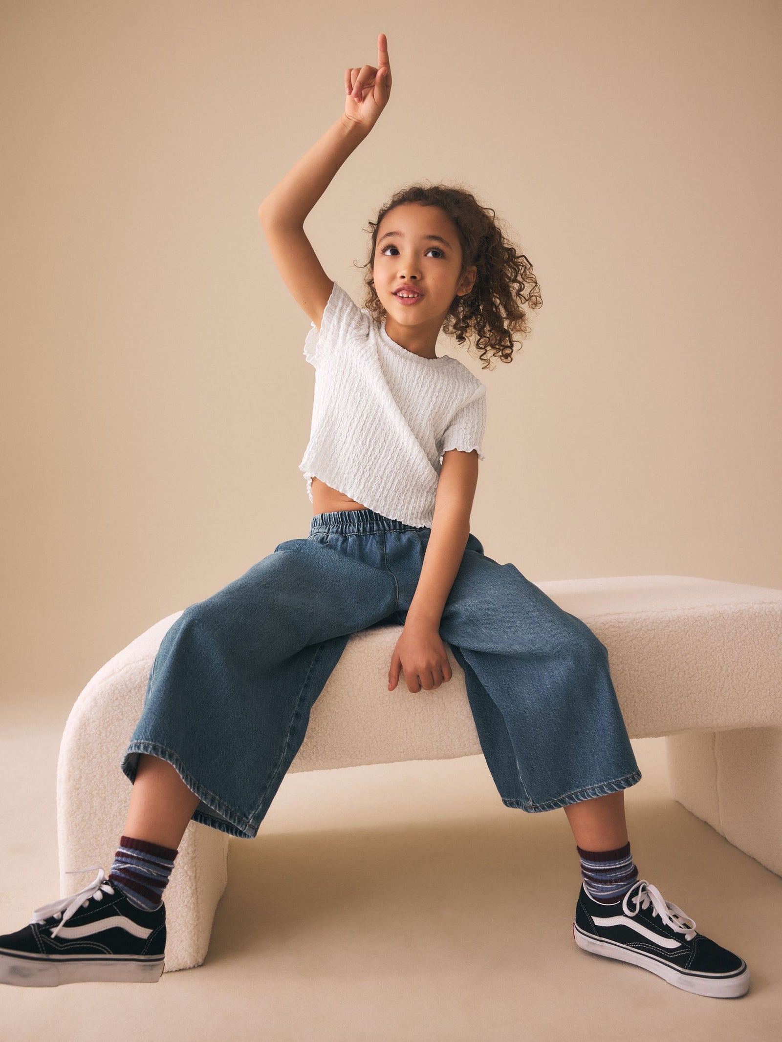White Textured T-Shirt (3-16yrs)