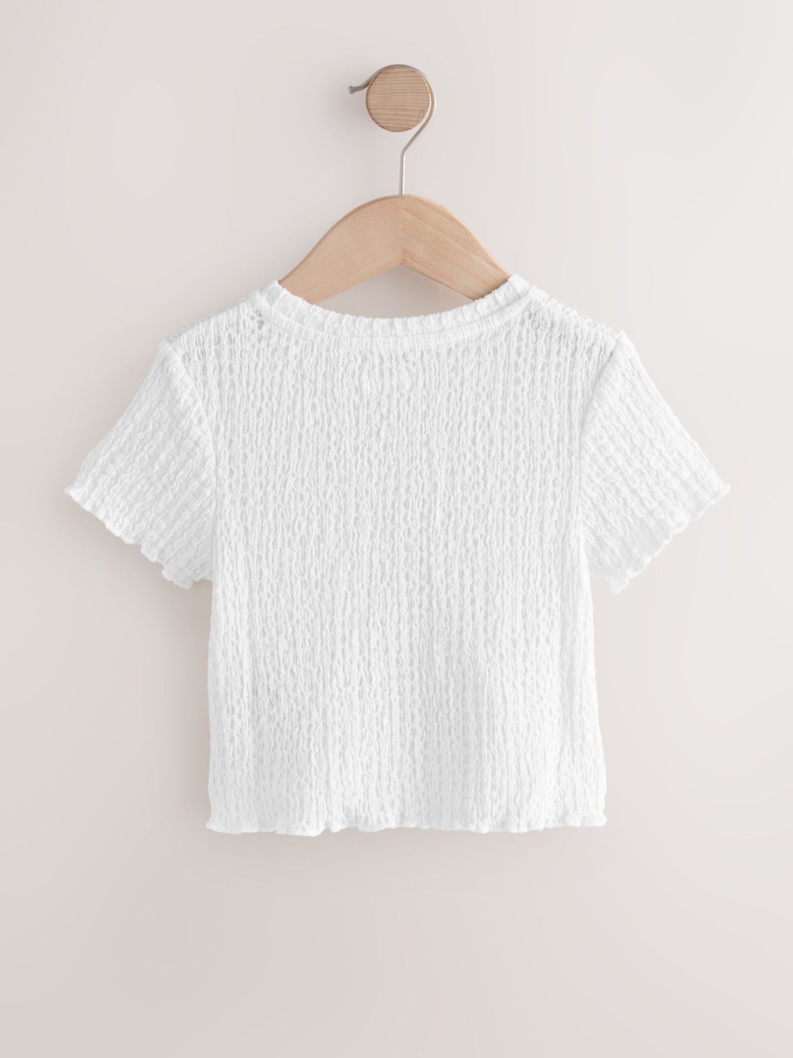 White Textured T-Shirt (3-16yrs)
