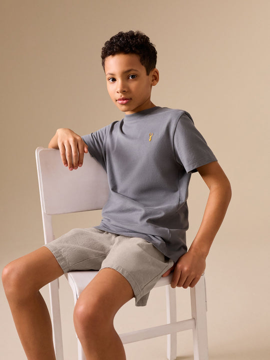 Taupe Linen Blend Pull on Shorts (3-16yrs)