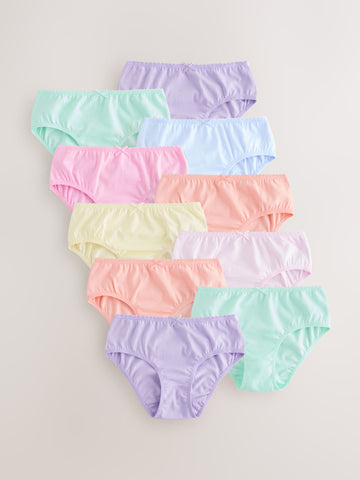 Bright Pink/Orange Briefs 10 Pack (1.5-16yrs)