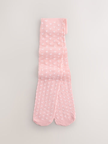 Light Pink 40 Denier Heart Tights