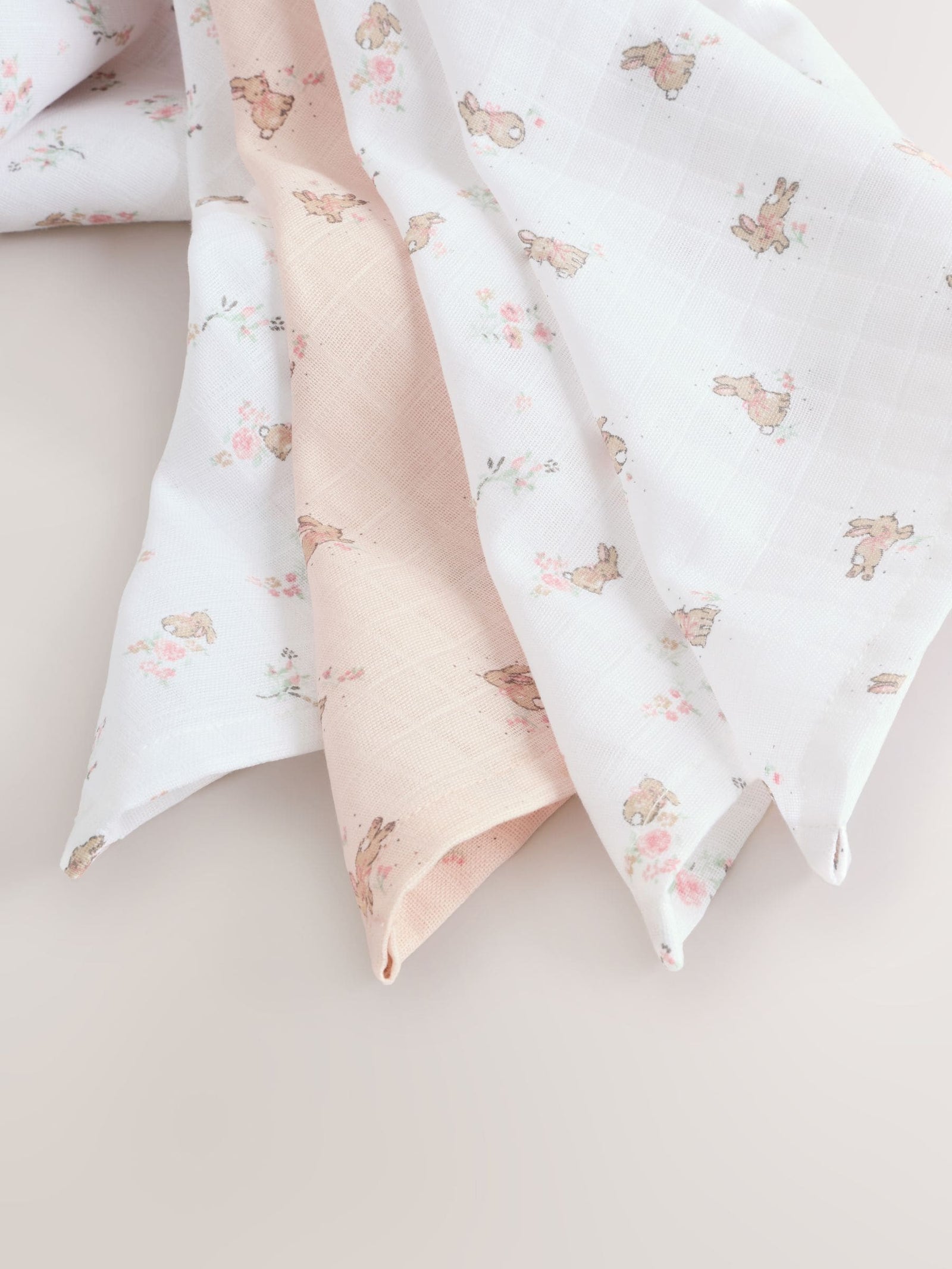 Pink Baby Muslin Cloths 4 Pack