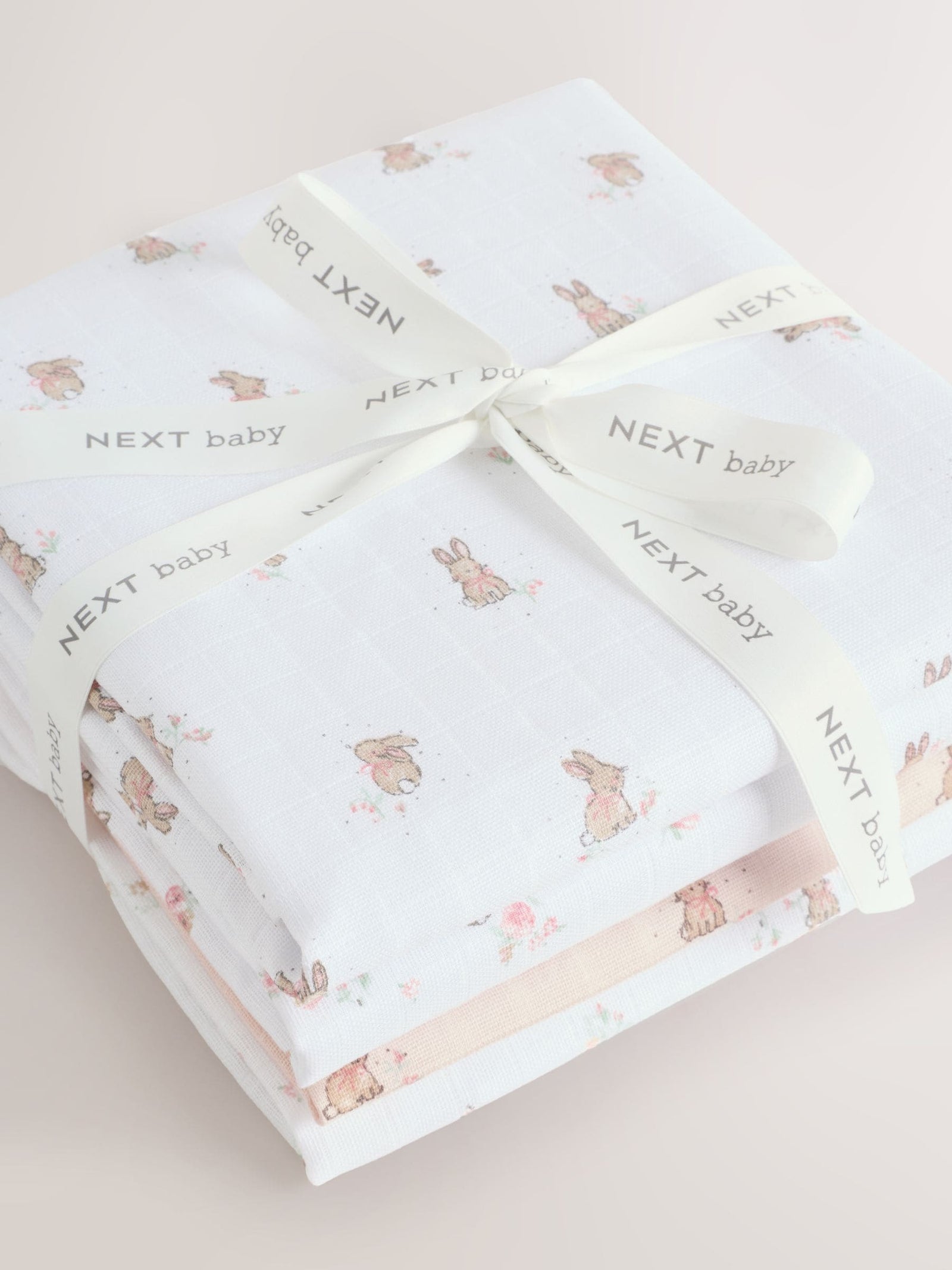 Pink Baby Muslin Cloths 4 Pack