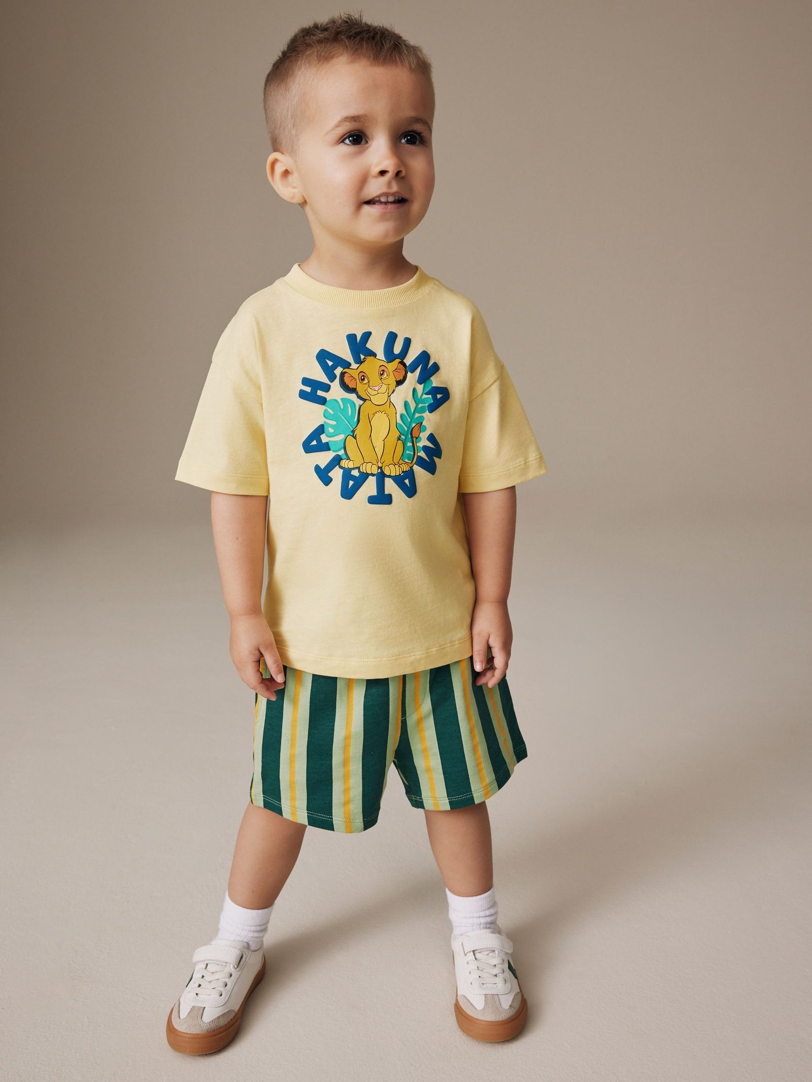 Yellow Lion King Short Sleeve T-Shirt & Shorts Set (6mths-8yrs)