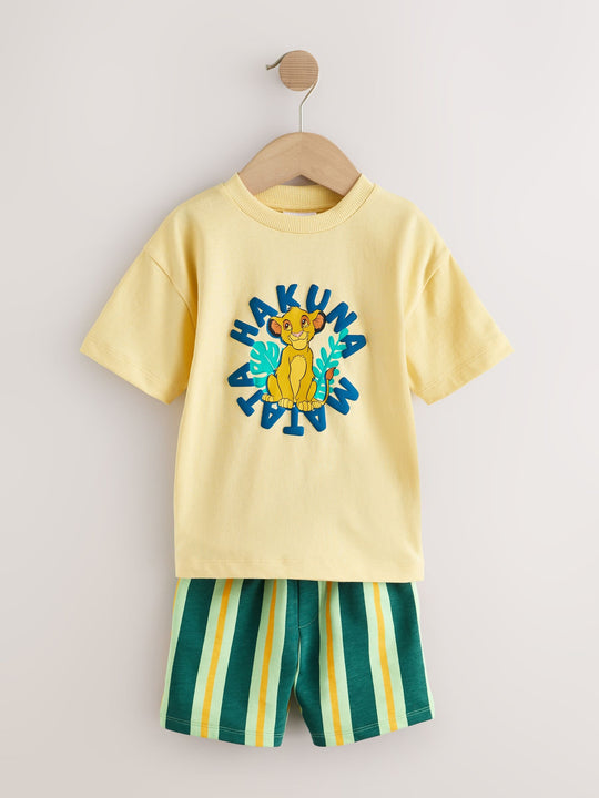 Yellow Lion King Short Sleeve T-Shirt & Shorts Set (6mths-8yrs)