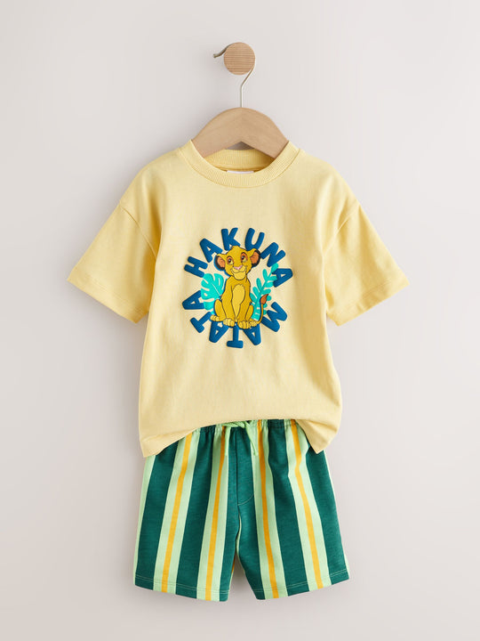 Yellow Lion King Short Sleeve T-Shirt & Shorts Set (6mths-8yrs)