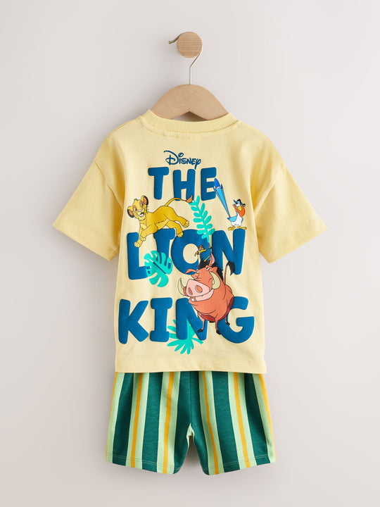 Yellow Lion King Short Sleeve T-Shirt & Shorts Set (6mths-8yrs)