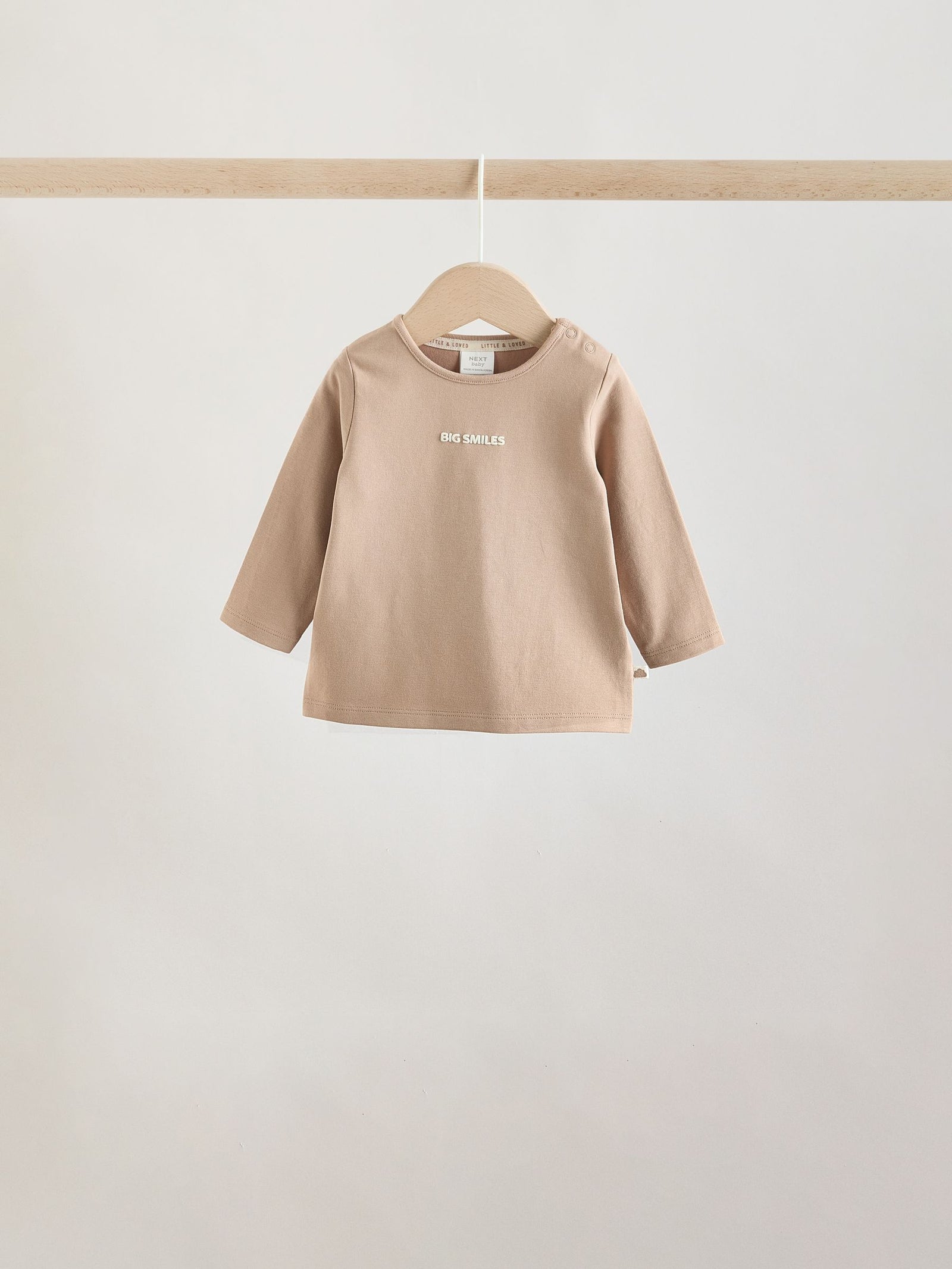 Neutral/Grey Long Sleeve Baby T-Shirts 3 Pack (0mths-2yrs)