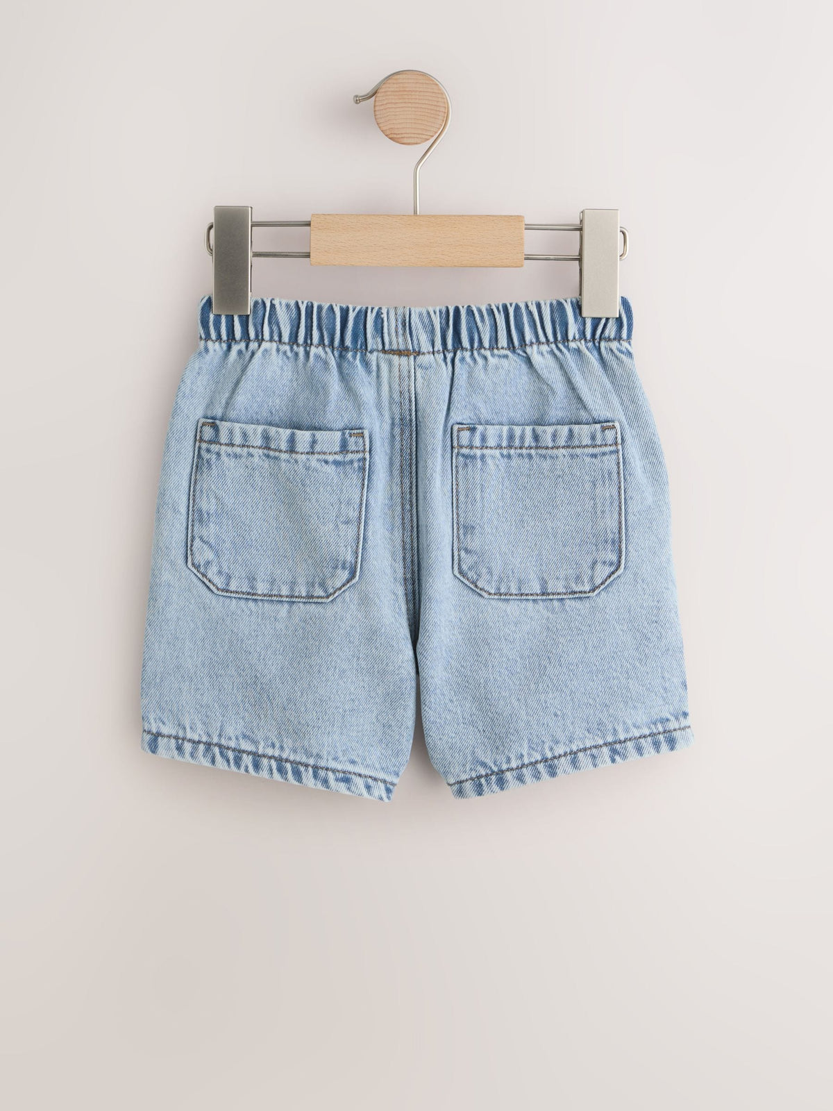 Blue Denim Bleach Pull On Shorts 2 Pack (3mths-7yrs)