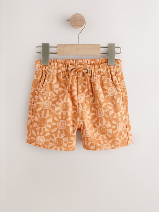 Green/Orange/Stripe Pull On Shorts 3 Pack (3mths-7yrs)