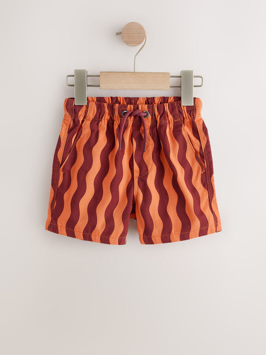 Green/Orange/Stripe Pull On Shorts 3 Pack (3mths-7yrs)