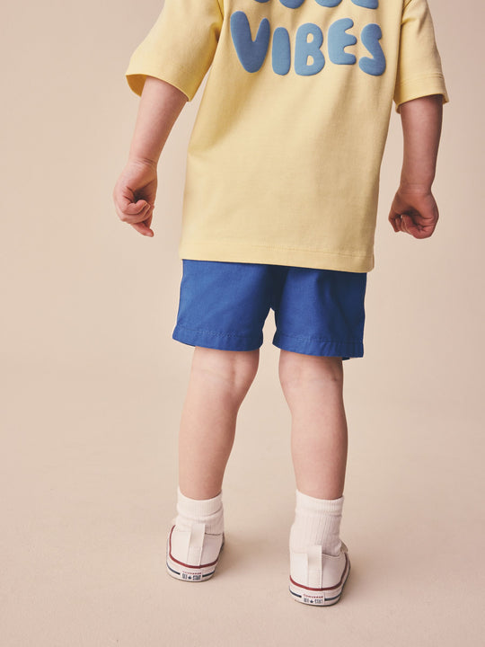 Blue Side Stripe Pull On Shorts (3mths-7yrs)