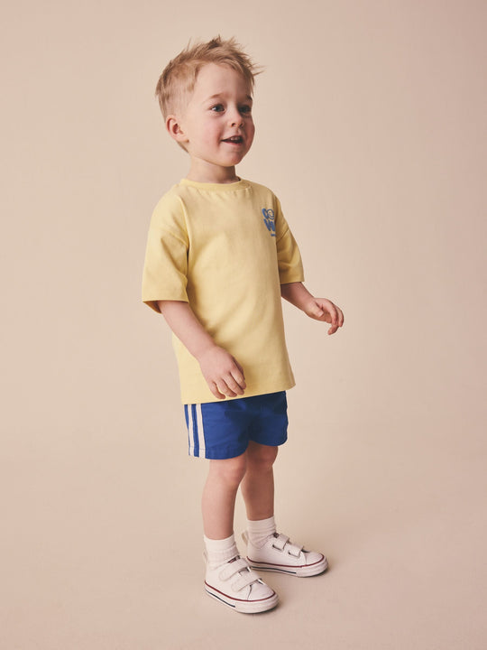 Blue Side Stripe Pull On Shorts (3mths-7yrs)