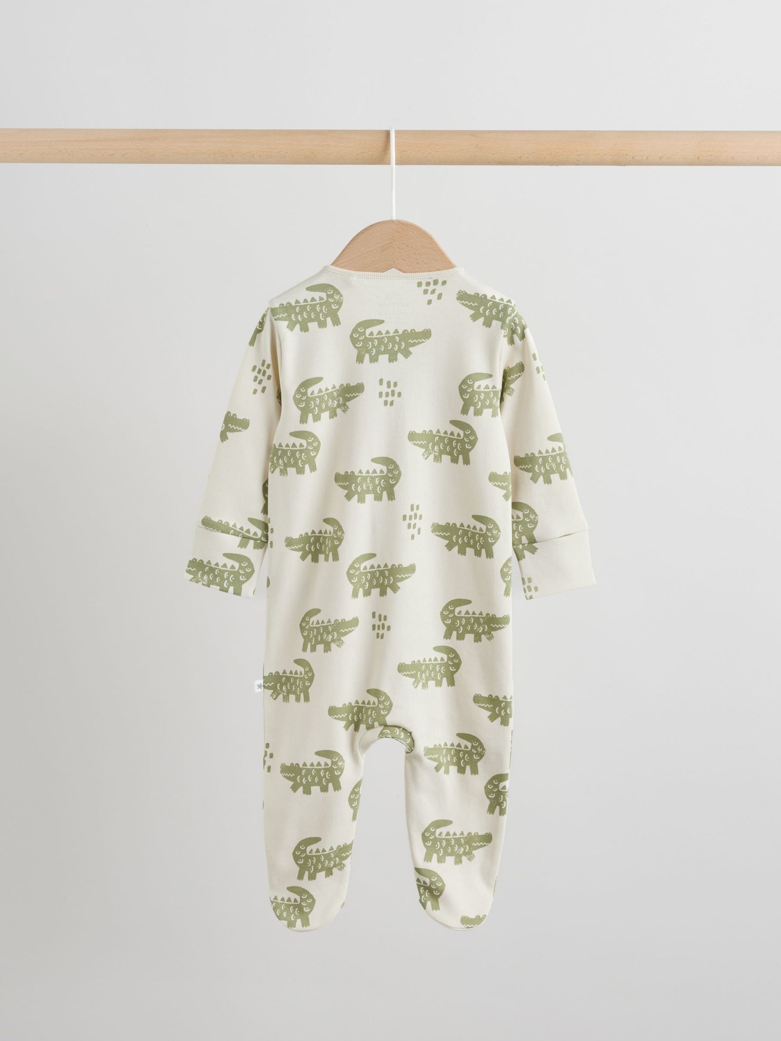 Multi Safari Two Way Zip Baby Sleepsuits 3 Pack (0mths-2yrs)
