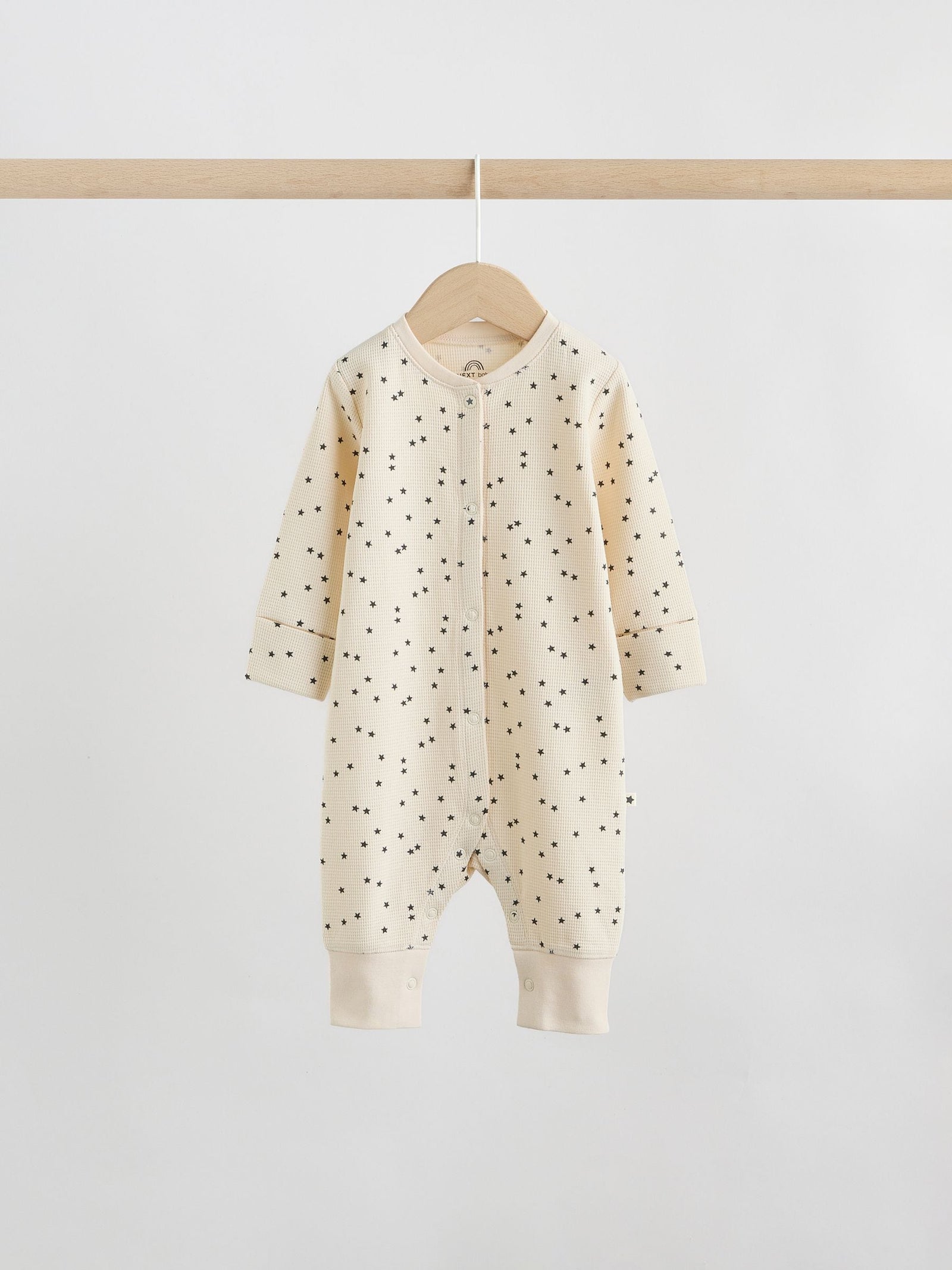 Monochrome Waffle Baby Sleepsuits 3 Pack (0mths-3yrs)