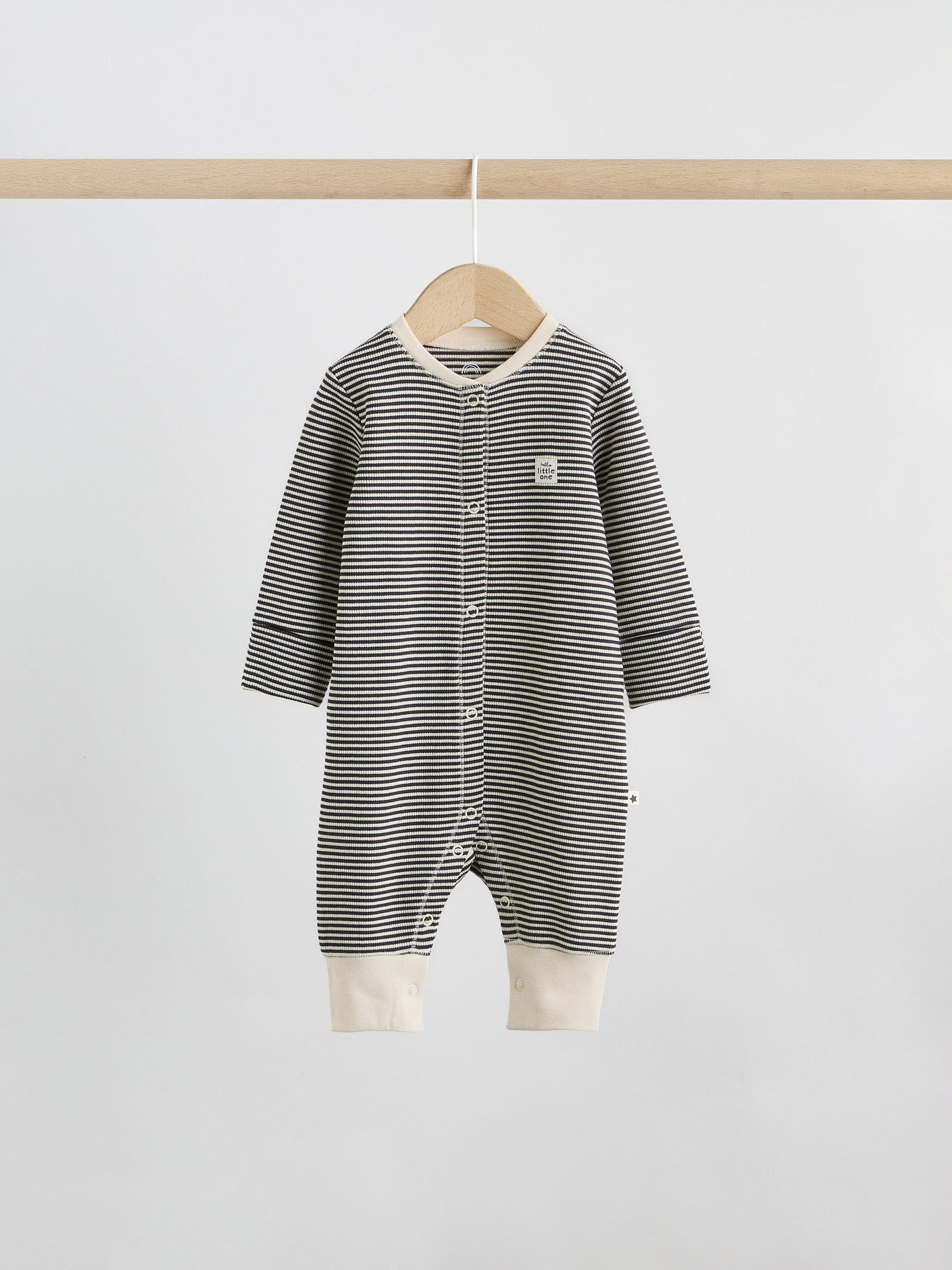Monochrome Waffle Baby Sleepsuits 3 Pack (0mths-3yrs)