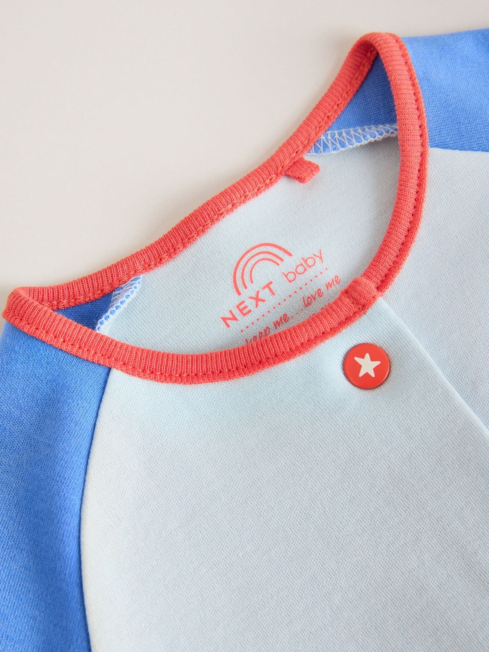Multi Raglan Baby Sleepsuits 3 Pack (0mths-3yrs)