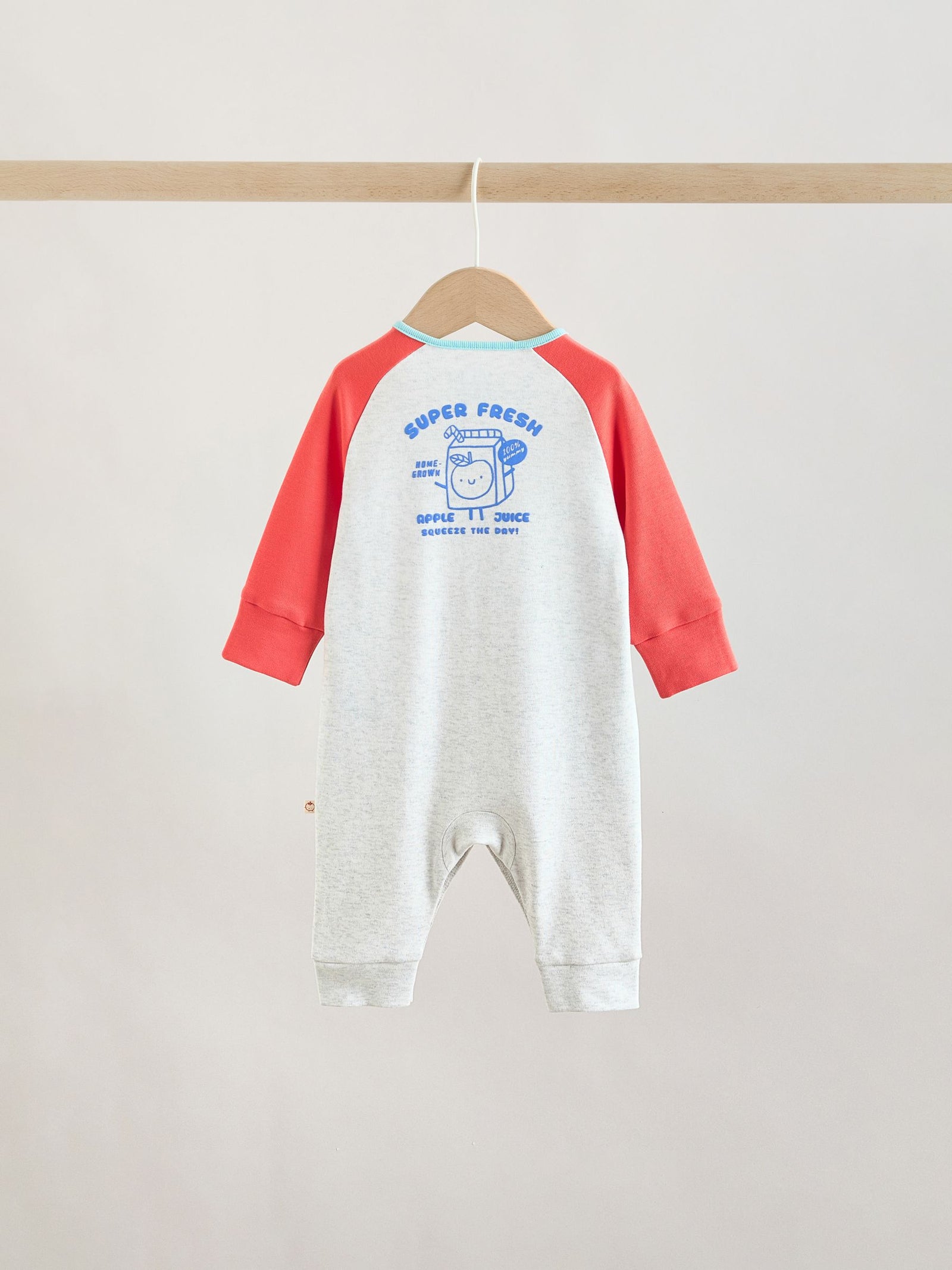Multi Raglan Baby Sleepsuits 3 Pack (0mths-3yrs)