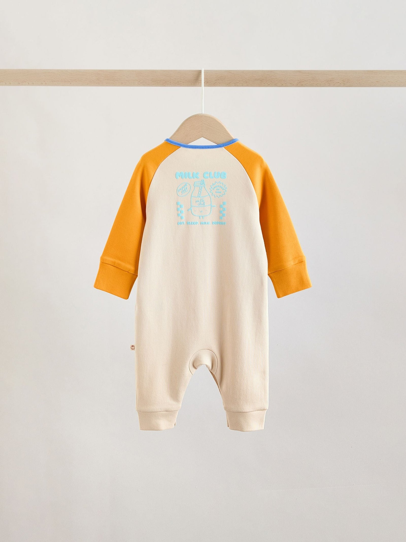 Multi Raglan Baby Sleepsuits 3 Pack (0mths-3yrs)