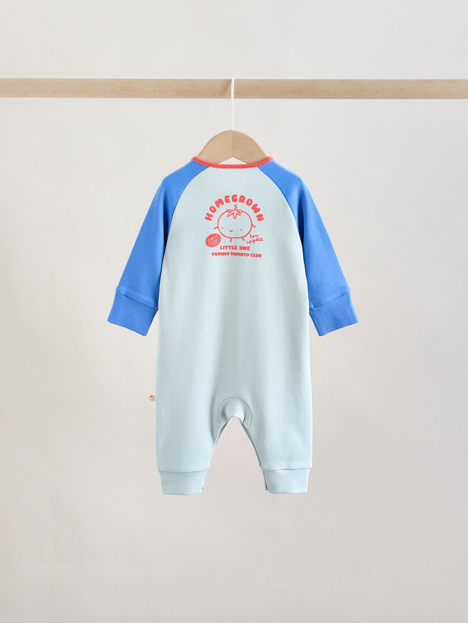 Multi Raglan Baby Sleepsuits 3 Pack (0mths-3yrs)