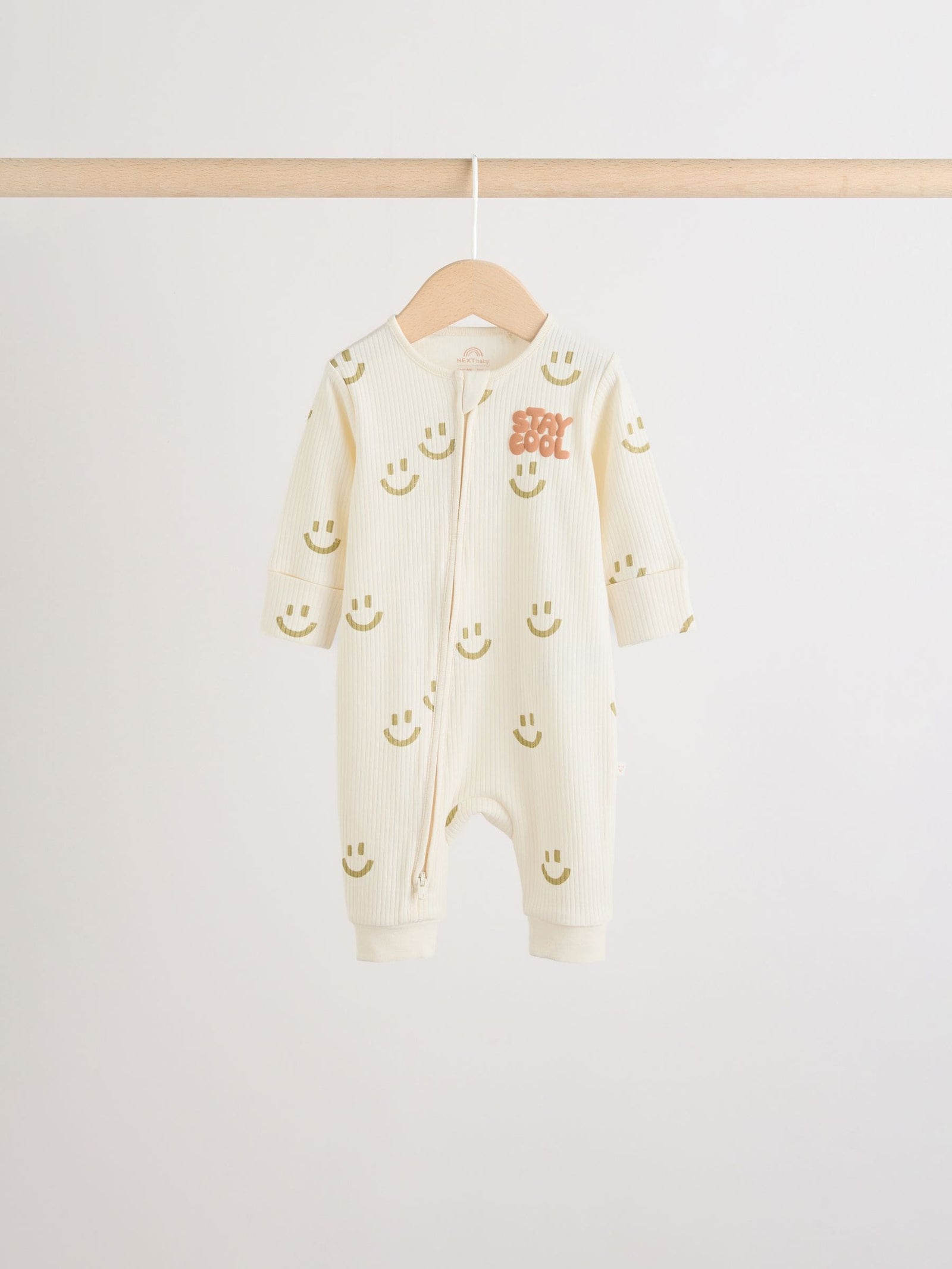 Multi Two Way Zip Baby Sleepsuits 3 Pack (0mths-3yrs)