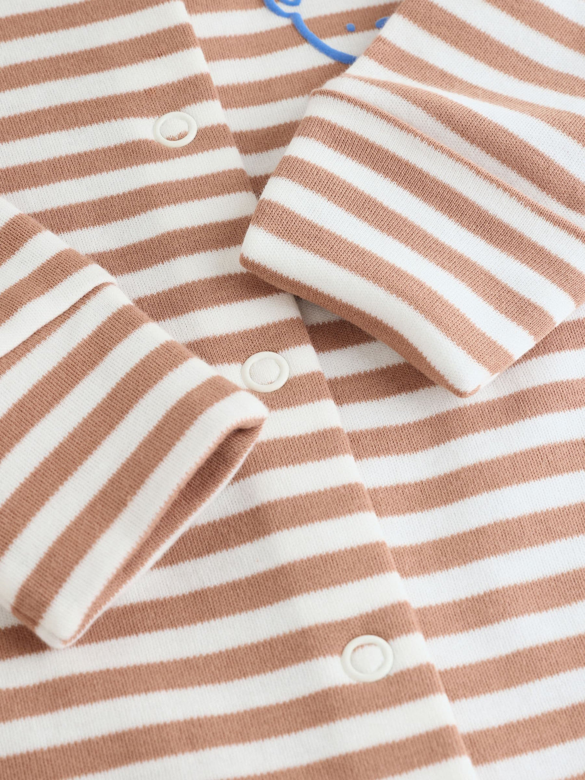 Blue/Ecru Bear Baby Sleepsuits 3 Pack (0-2yrs)