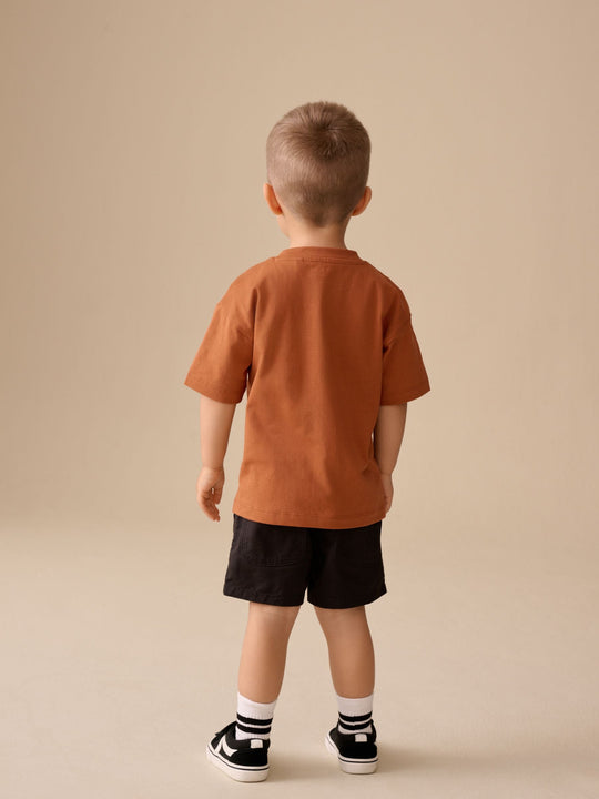Rust Brown Vehicles Short Sleeve Graphic T-Shirt (3mths-7yrs)